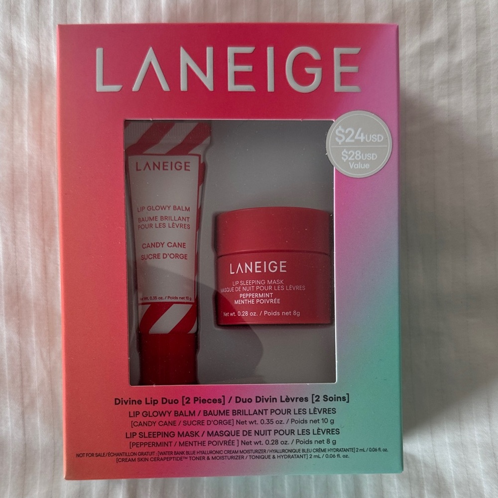 LANEIGE Candy Cane Lip Set - Red and White